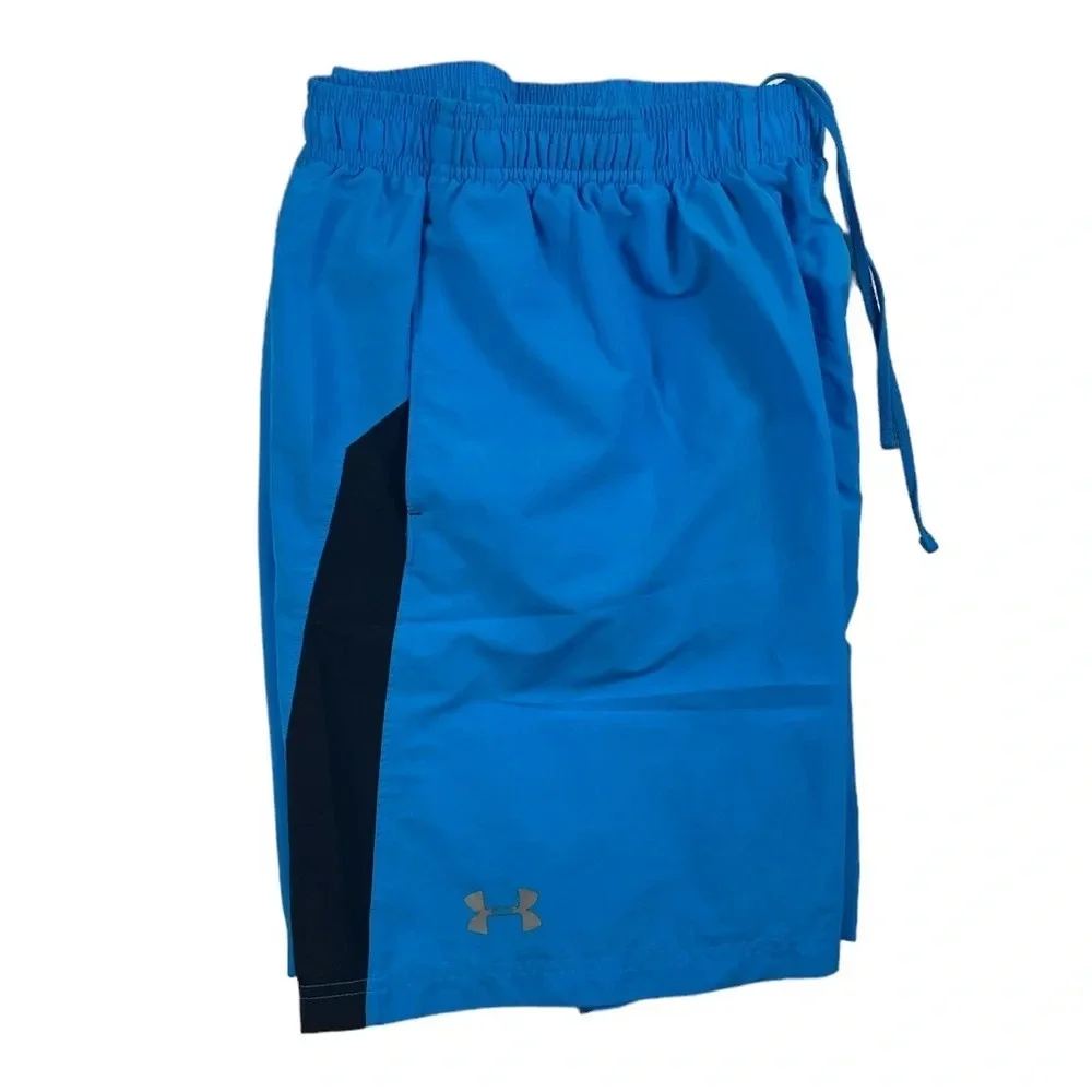 SH696 Mens Under Armour Heat Gear FITTED Performance Workout Shorts w Liner L